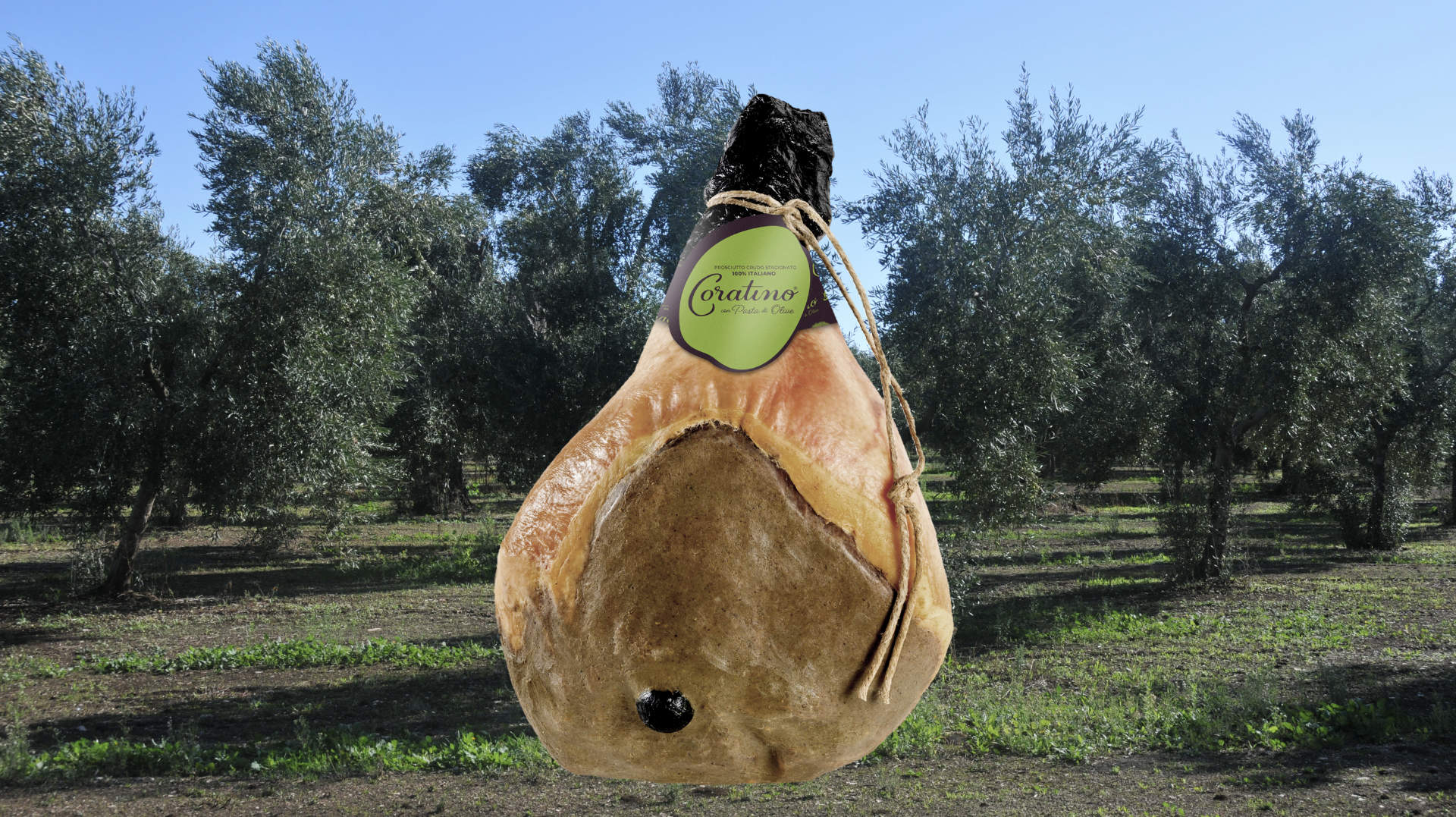 PROSCIUTTO CRUDO STAGIONATO 100% ITALIANO CORATINO® CON OSSO