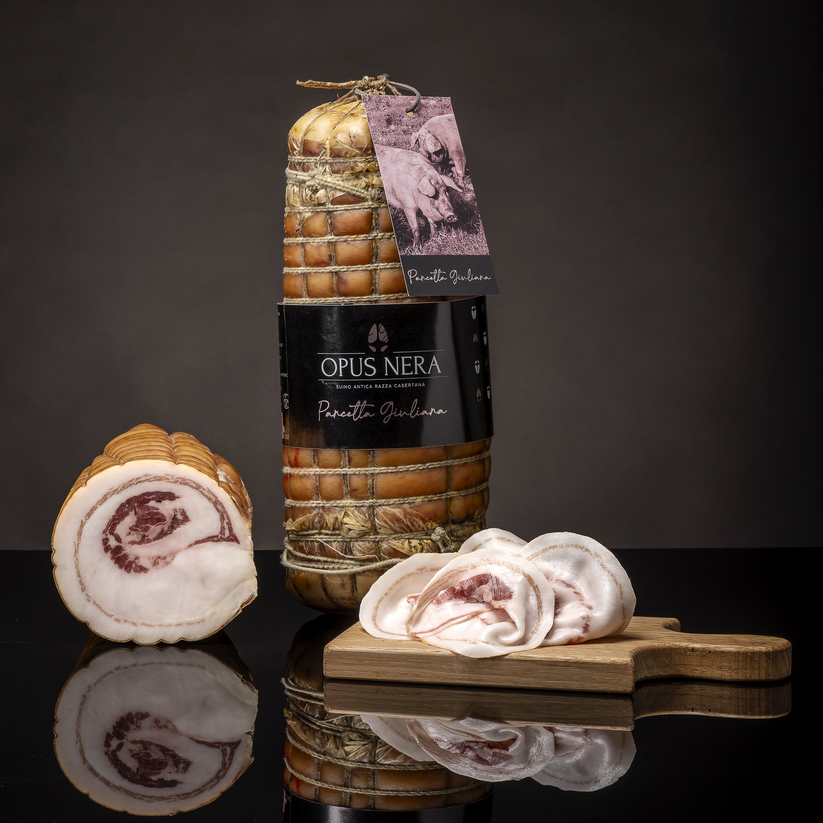 PANCETTA GIULIANA® DA SUINO NERO DI RAZZA CASERTANA, INTERA